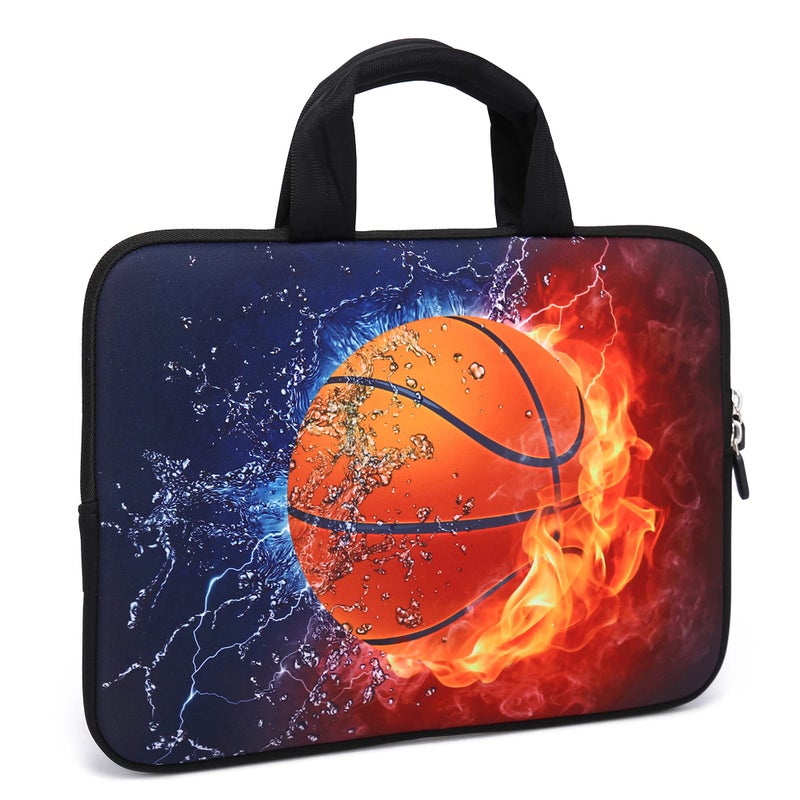 Baocool 11" 11.6" 12" 12.1" 12.5" inch Laptop Carrying Bag Chromebook Case Notebook Ultrabook Bag Tablet Cover Neoprene Fit Samsung Google Acer HP DELL Lenovo Asus (11 11.6 12.1 12.2 inch, Basketball) - Image 2